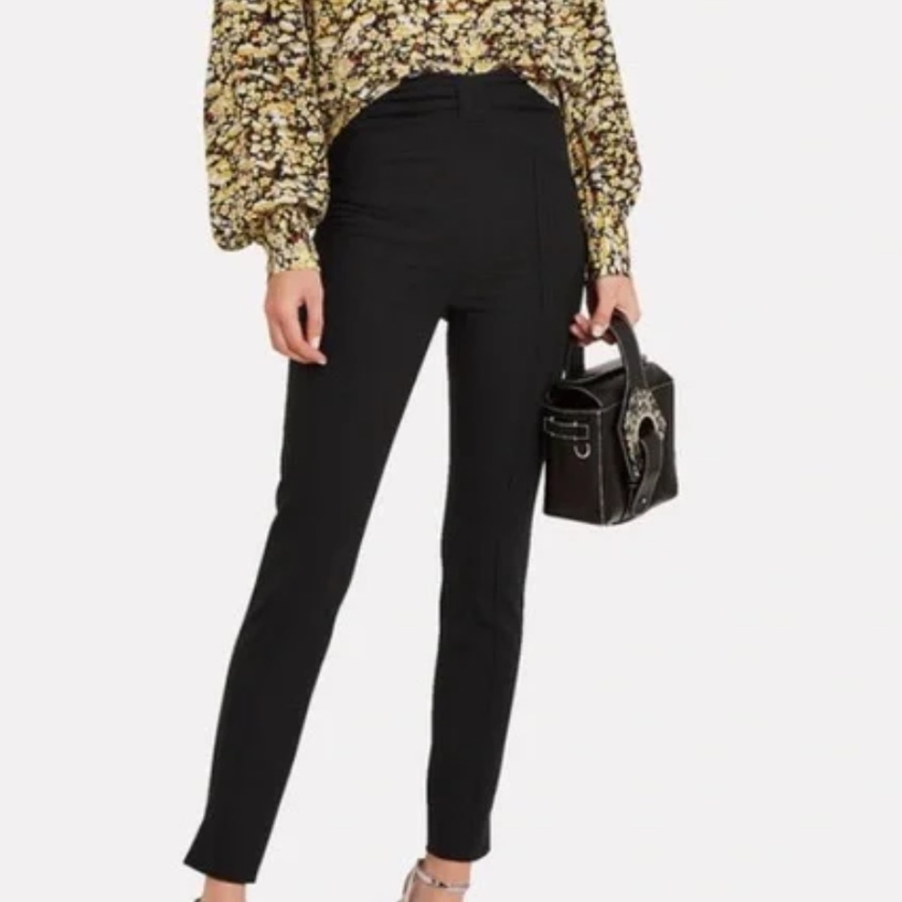 Veronica Beard Ferdinand Bow Skinny Pants Black Sz multiple